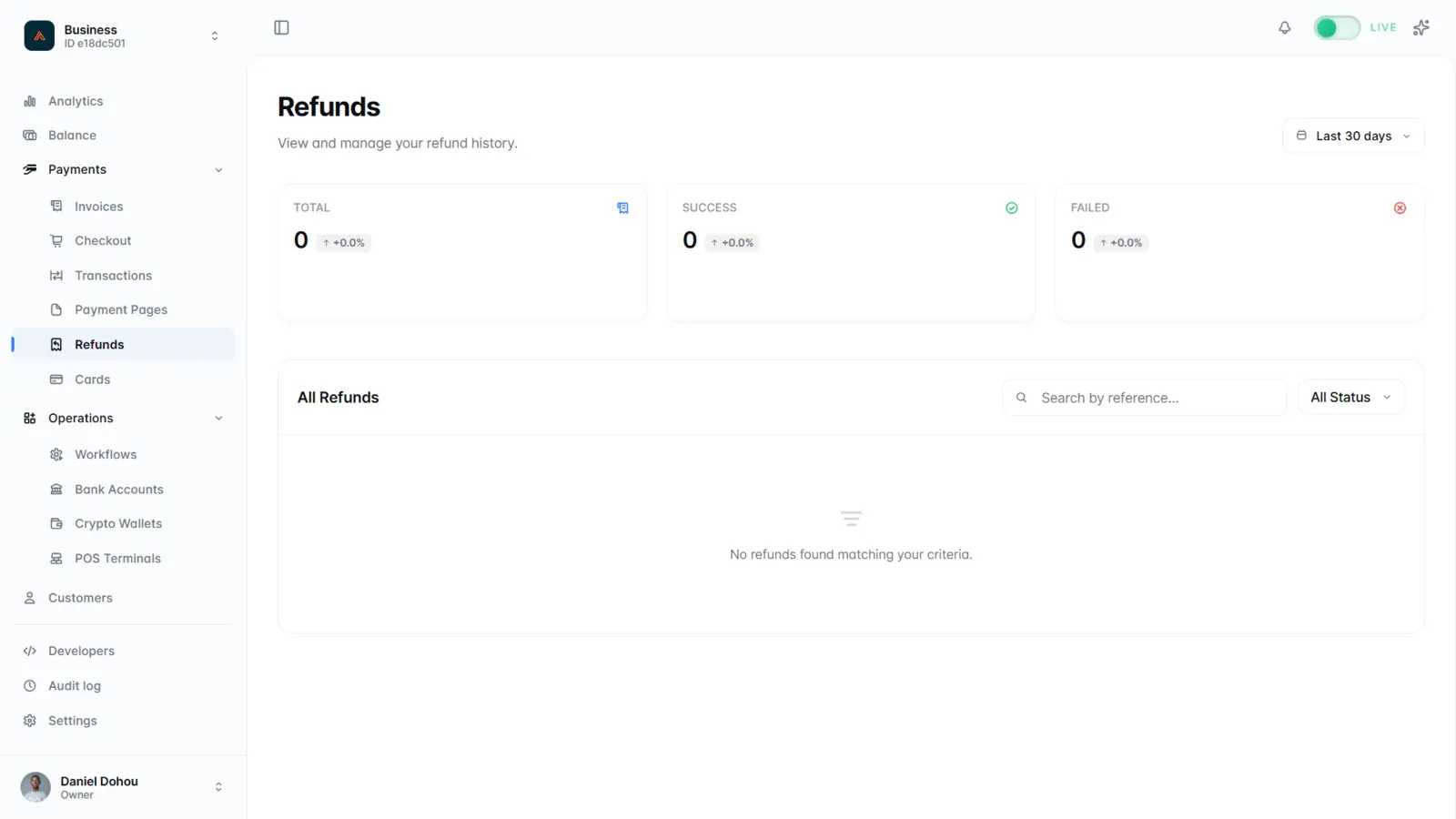 CoinCircuit refund — original payment and refund amount